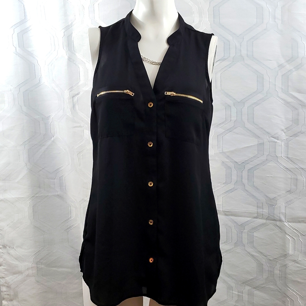 Guess Black Tunic Style Shirt Size Small